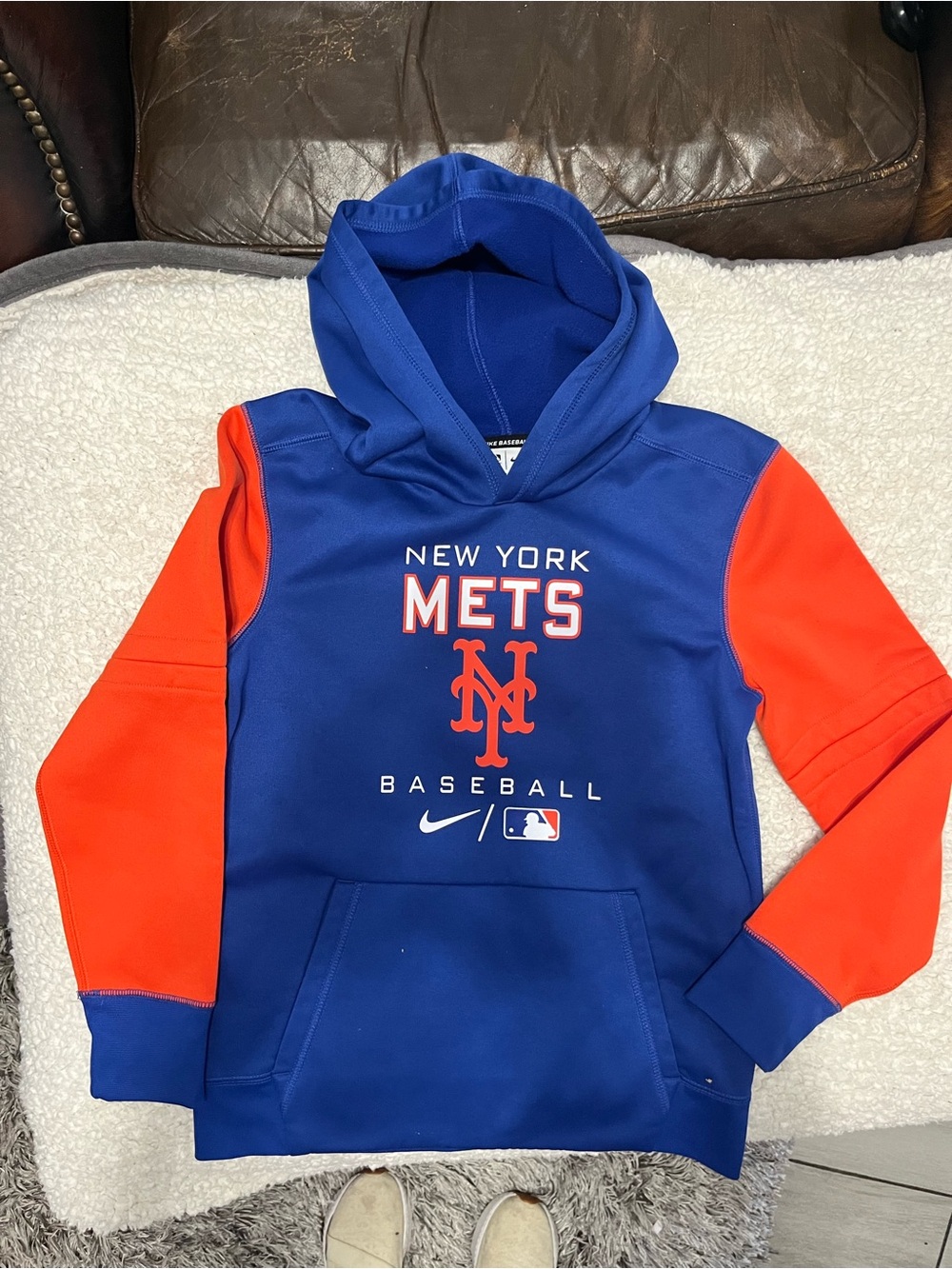 Nike New York Mets Hoodie - Blue & Orange